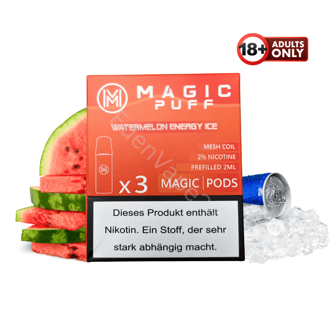 Magic Puff Pods - Watermelon Energy Ice - EdenVape24